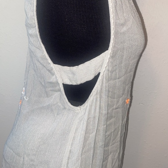 Free People Embroidered Oversized Tank Top size Small - Picture 4 of 9